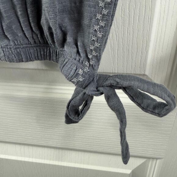 Mododoc Los Angeles Women's Jogger Pants Side Ties Embroidered Gray Size S - Picture 4 of 12